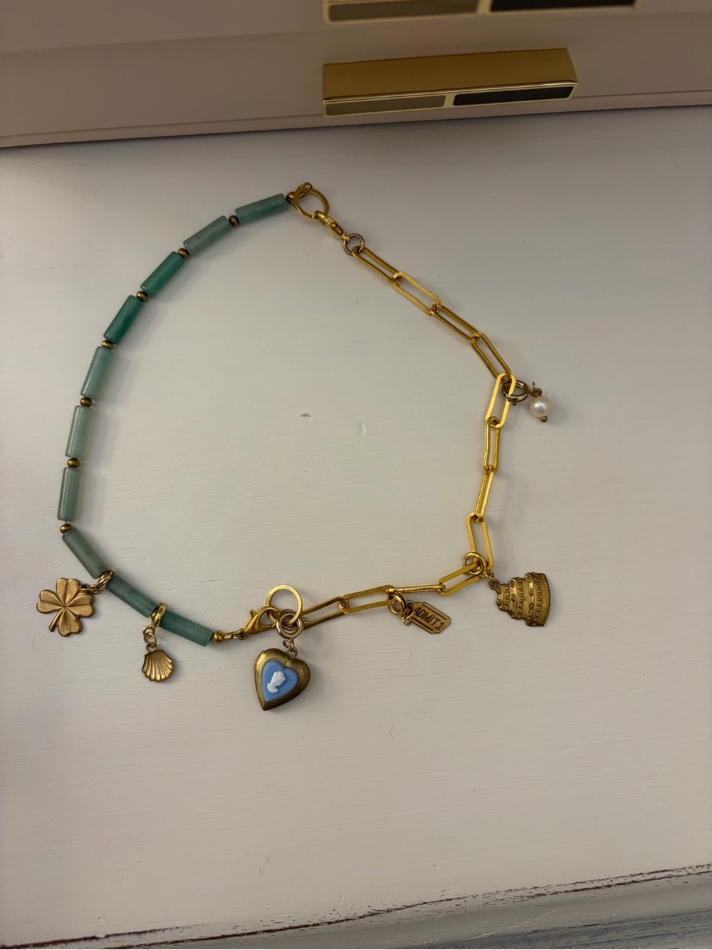 Charm Necklace with Heart Locket